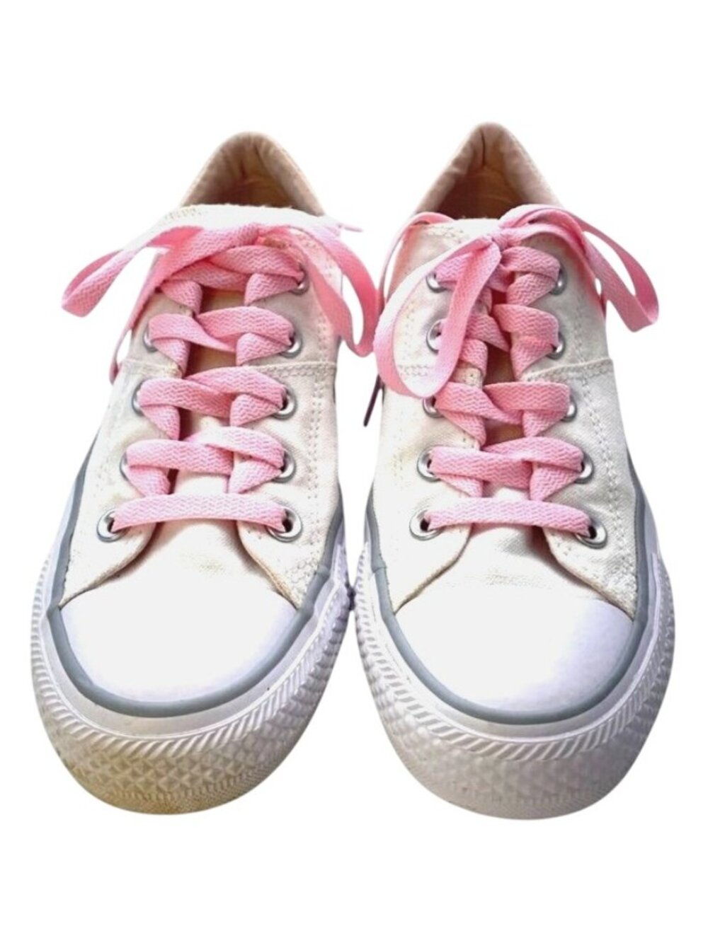 Converse Womens Madison Off White and Pink Canvas Sneakers Size 6